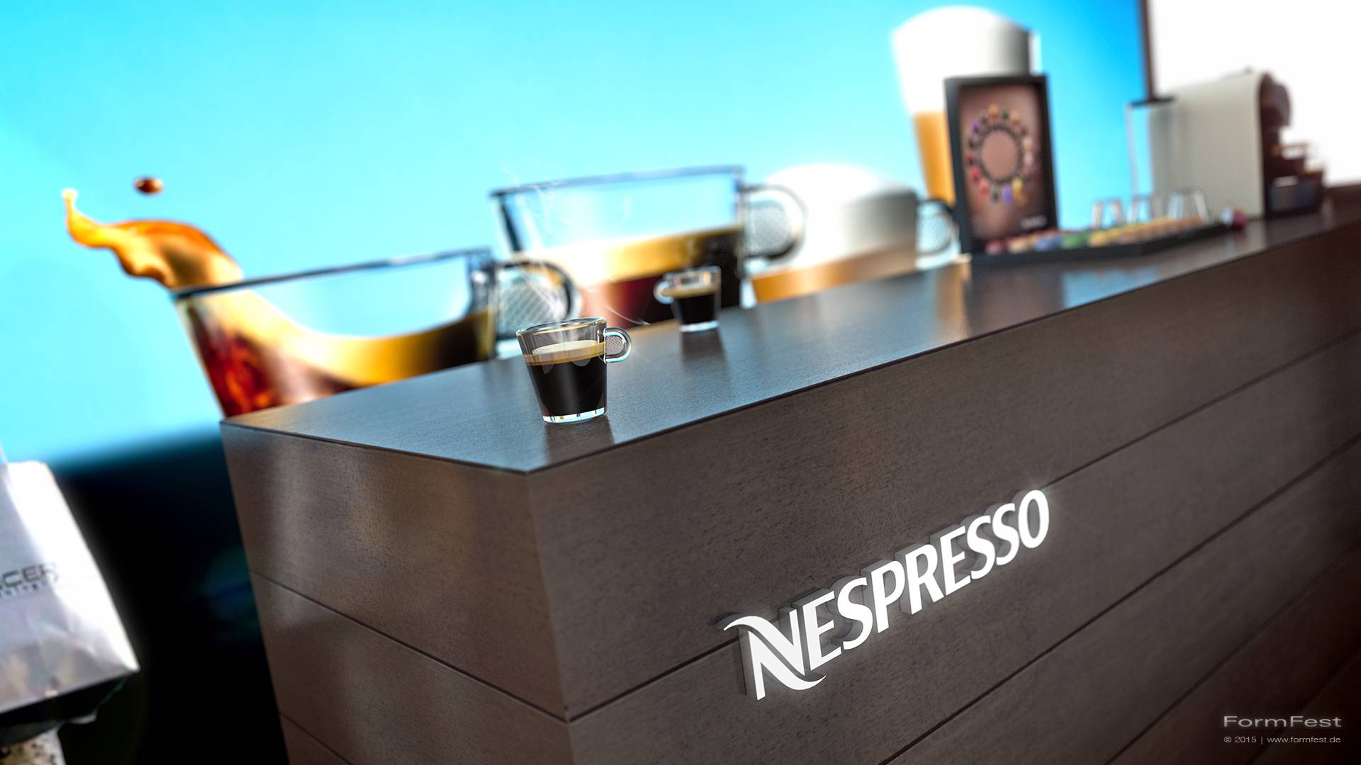 3D-Visualisierung-Rendering Nespresso