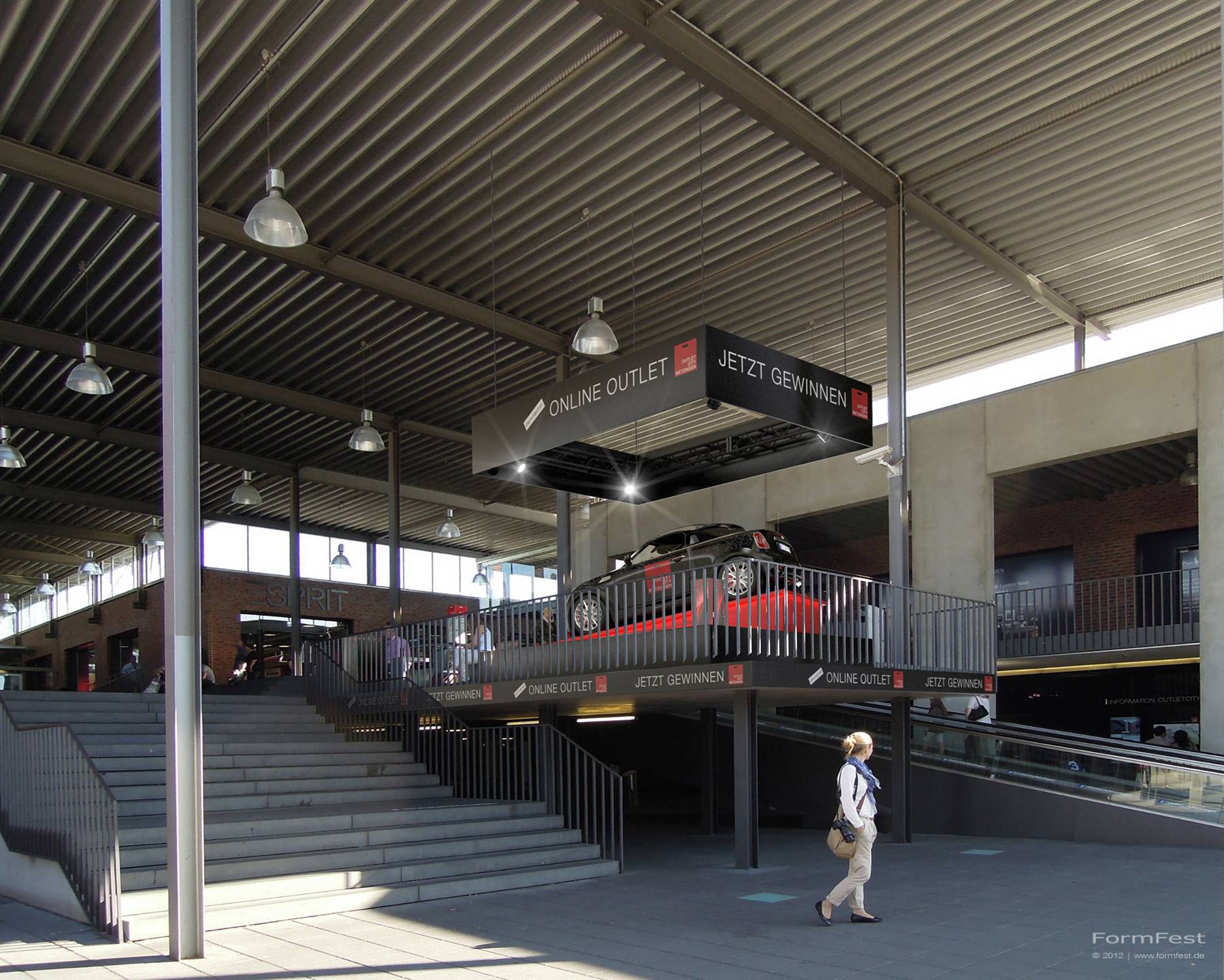 3D-Visualisierung-Rendering Outlet Center Metzingen