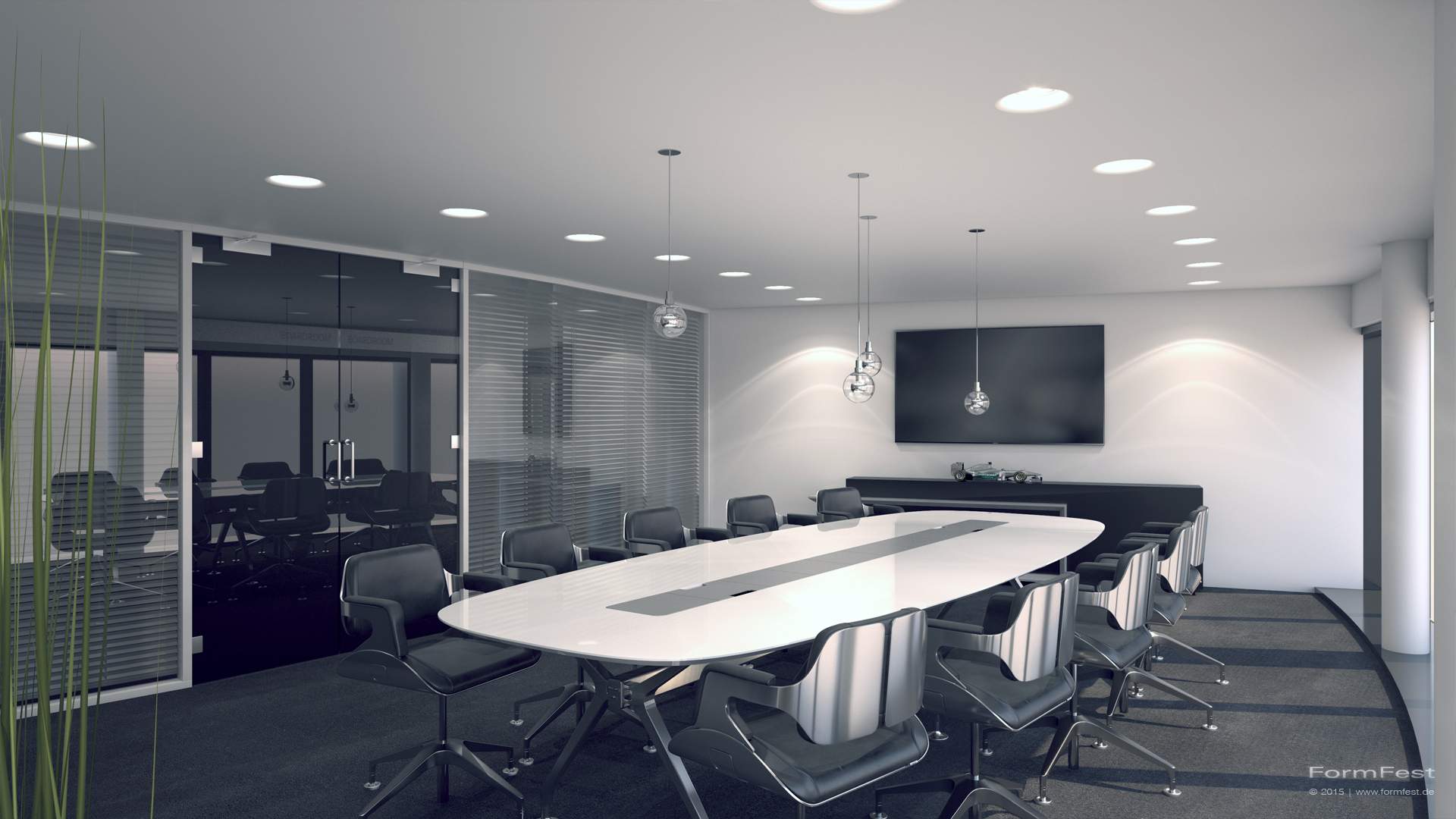 3D-Visualisierung Rendering Mercedes-Benz F1-Interior