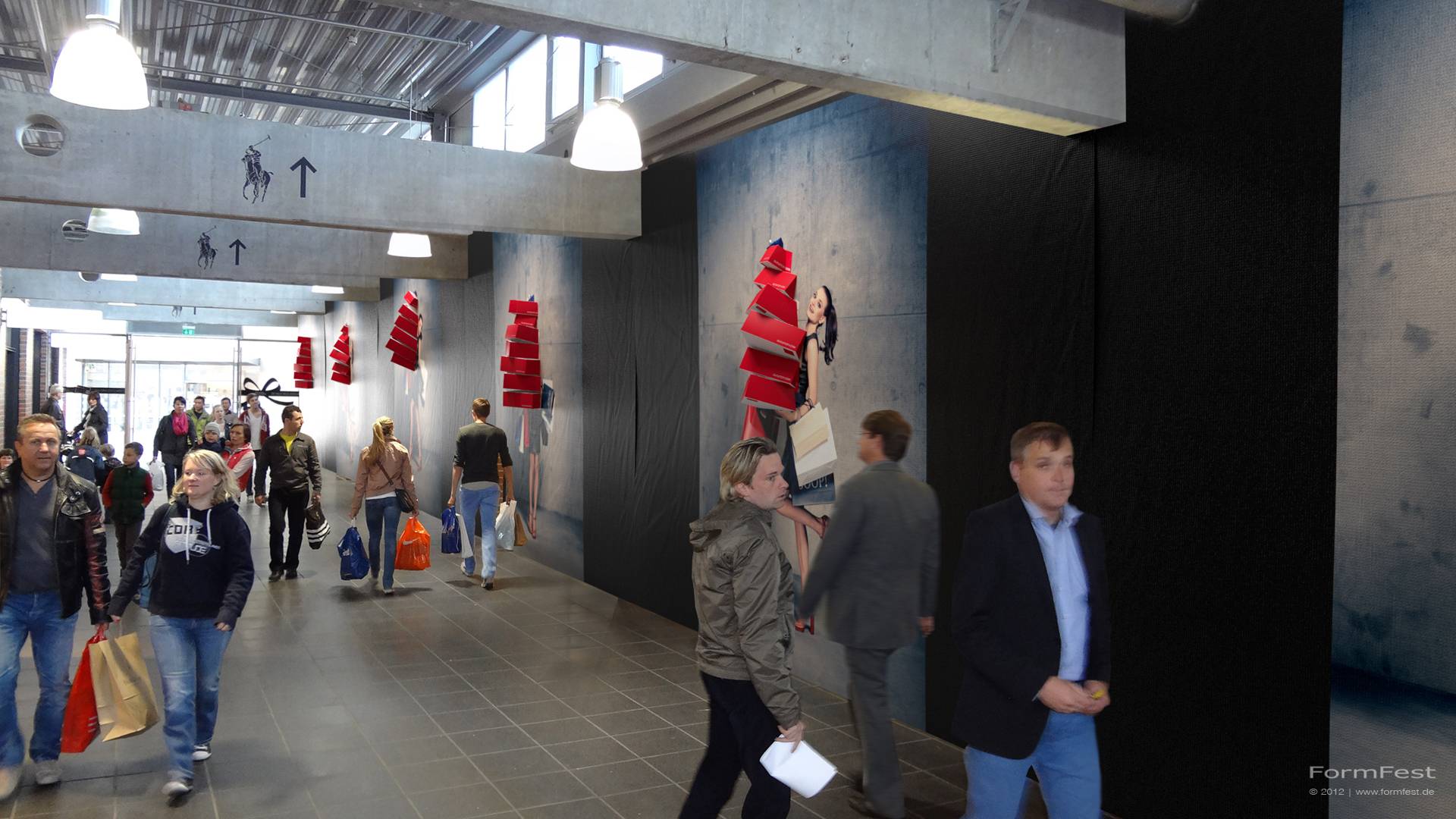3D-Visualisierung-Rendering Outlet Center Metzingen