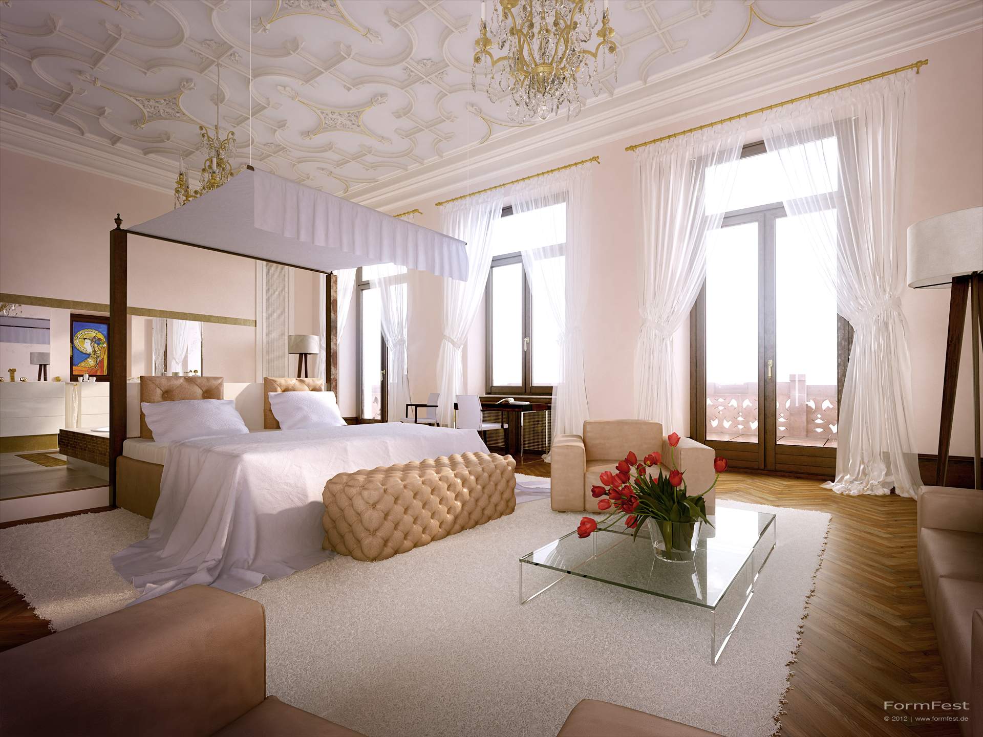 3D-Visualisierung Rendering Villa Interieur