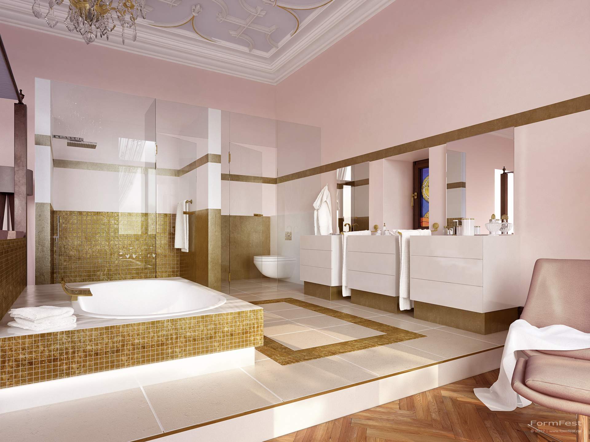 3D-Visualisierung Rendering Villa Interieur