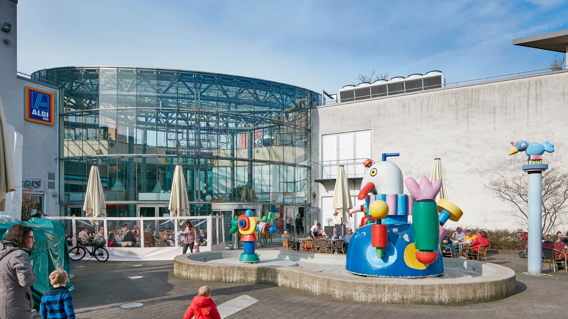Visualisierung; 3D; Rendering; ILG; Einkaufszentrum; EKZ; Dormagen; Entwurf; Illustration; Konzept; Skizze; Foto; Montage