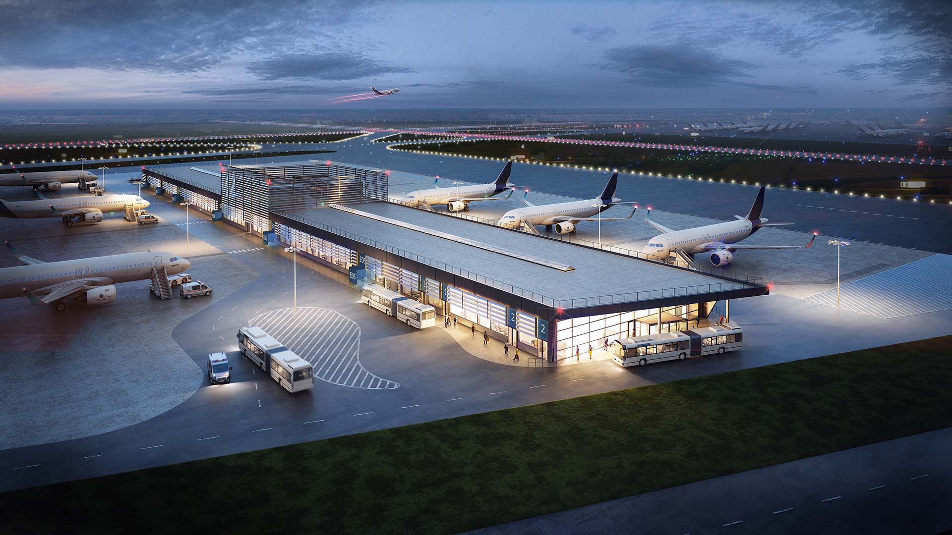 3D Visualisierung Goldbeck Flughafen Hamburg